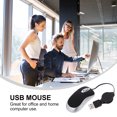 thumbnail image 3 of Creativo USB por cable Mini Telescópico Ratón computadora portátil Mouse Ratón portátil (Negro), 3 of 5