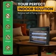thumbnail image 5 of BUGGOFF Black Modern Indoor Electric Bug Zapper, 800 sqft Coverage, Hanging, Kills Mosquitoes, Gnats & Flys, with 2 Free Replacement Bulb, 5 of 10