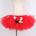 thumbnail image 4 of Conjunto de falda tutú para niñas con diseño de Elmo y monstruo de galletas rojo, faldas de tul mullidas para niñas pequeñas, disfraz de tutú para fiesta de cumpleaños de Halloween para niños, 4 of 5