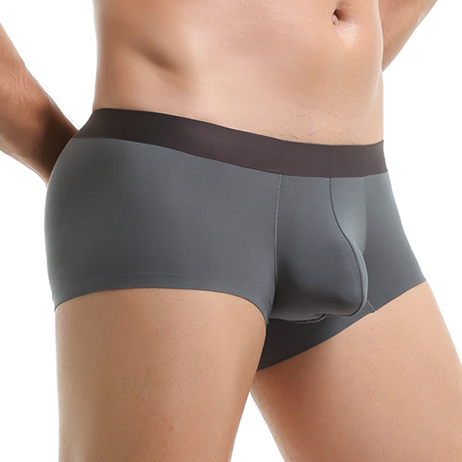 SDJMa Men's boxer briefs Underwear Men Casual Solid Hip Lift