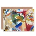 thumbnail image 1 of Kandinsky Green Centre Abstract Painting Cropped Fine Art Greetings Card Plus Envelope Blank inside, 1 of 3