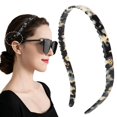 thumbnail image 1 of KOVOLITU Diademas diseñadas para gafas, diademas flexibles sin presión, cómodas y finas, accesorios para el pelo de acetato para mujeres, hermanas, niñas, regalos, color ámbar, 1 of 5