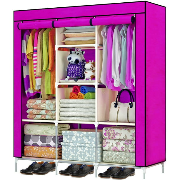 Closet Organizador Portatil Rack & Pack Armable Repisas Mueble Rosa