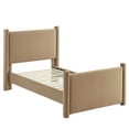 thumbnail image 5 of Platform Bed Frame, Twin, Gray, Velvet, Hotel Bedroom, Modern Contemporary, HB38140, 5 of 9
