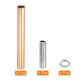 thumbnail image 3 of Uxcell M10 Thread 3.94" Coupling Nut with Pipe Hex Nut Threaded Extension Rod Kit French Gold 2 Set, 3 of 5