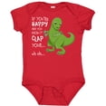 thumbnail image 3 of Inktastic T-Rex Can't Clap Boys or Girls Baby Bodysuit, 3 of 5