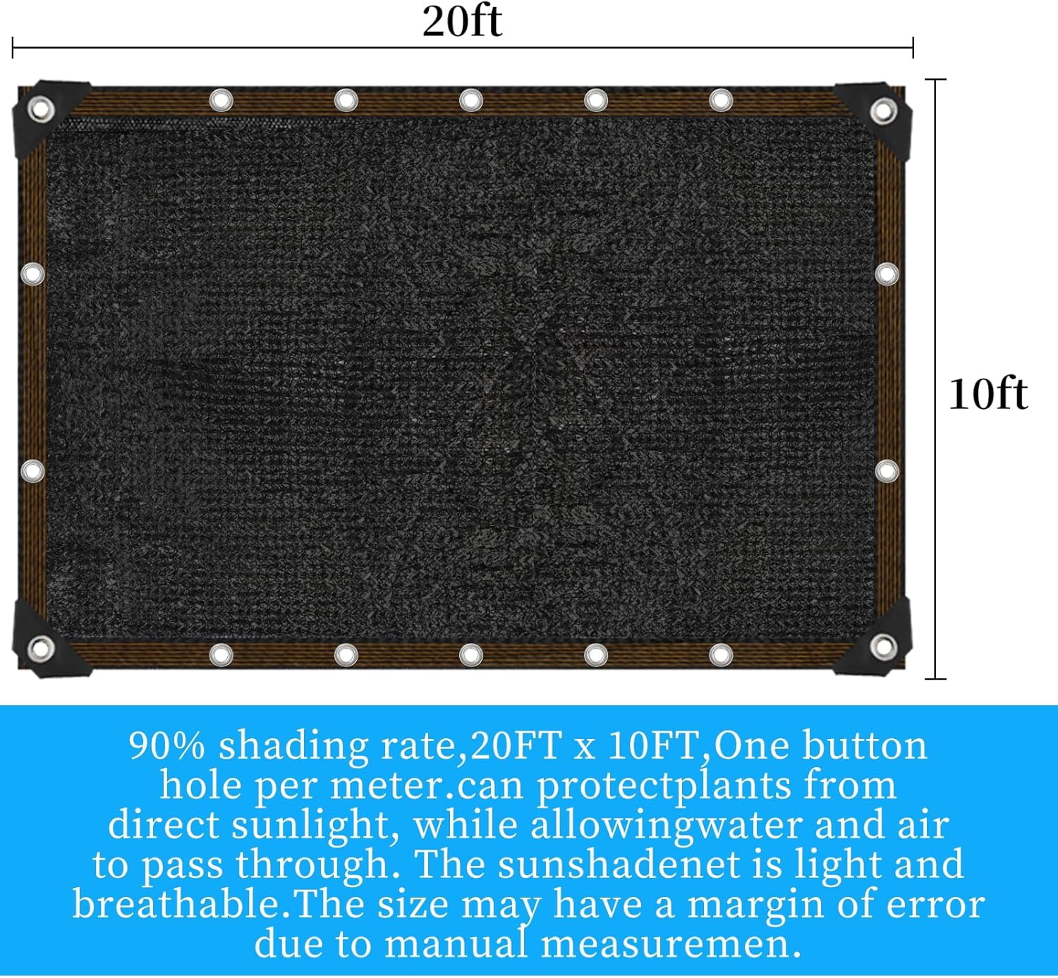 Shade Cloth with Grommets, Shade Tarp for Plants and Outdoors, Patio Covers for Shade and Rain