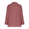 thumbnail image 6 of Aofany Women Summer Cotton Linen Short Sets 2 Piece Lounge Shorts Casual Button V Neck Tops Loose Beach Vacation Two Piece Outfits Tracksuits, 6 of 8
