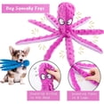 thumbnail image 4 of Coloody Dog Squeaky Octopus Toys- No Stuffing Plush Toy with Sounding Crinkle Paper and Squeaker Inside Pet Puppy Dog Chew Toys(12.6”), 4 of 5