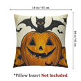thumbnail image 4 of Happy Halloween Pillow Covers Pumpkin Bat Spider Web Throw Pillow Covers Boo Pillow Halloween White and Black Striped Pillow Case for Home Decor Couch Outdoor, 4 of 7