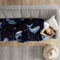 thumbnail image 5 of Kainsy Shark Flannel Fleece Throw Blanket - Lightweight & Warm Blanket for Couch, Sofa, Teenager Birthday Gifts, Travel Beach - Soft & Cozy Plush Blanket -(50"x60"), 5 of 8