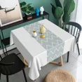 thumbnail image 6 of Tchckioa Tablecloth for Restaurant Decor,60x60 Inch Square Stain Proof Table Cloth Cover,Wave Lines, 6 of 6