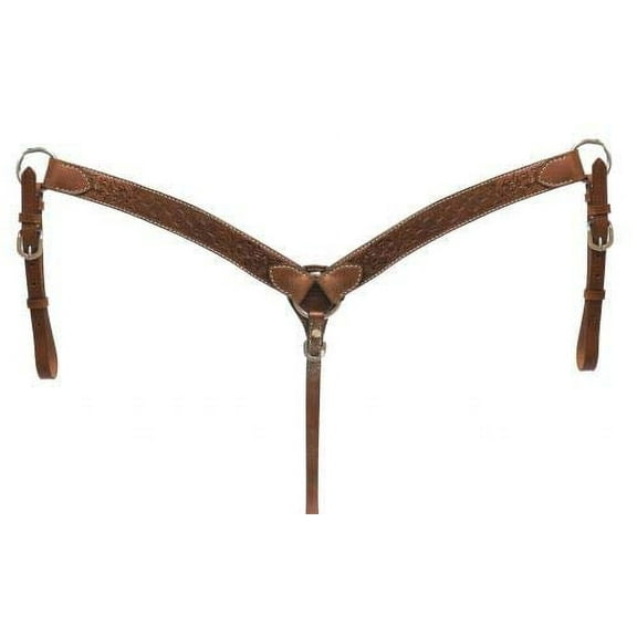 Showman PONY Floral Tooled Leather Breast Collar