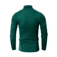 thumbnail image 4 of Dwelliawo Green Sweaters for Men Basic Slim Fit Sweater Turtleneck Shirt Long Sleeve Ribbed Shirt Fall Pullover Knitted Sweaters Green XL, 4 of 5