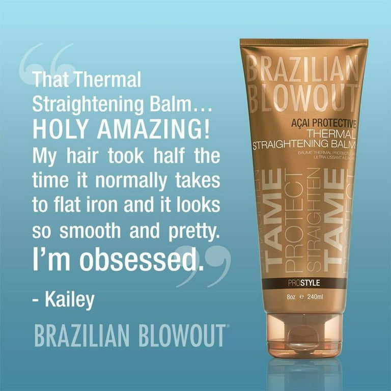 Brazilian Blowout Acai Protective Thermal Straightening Balm for Unisex 8 Ounce Walmart