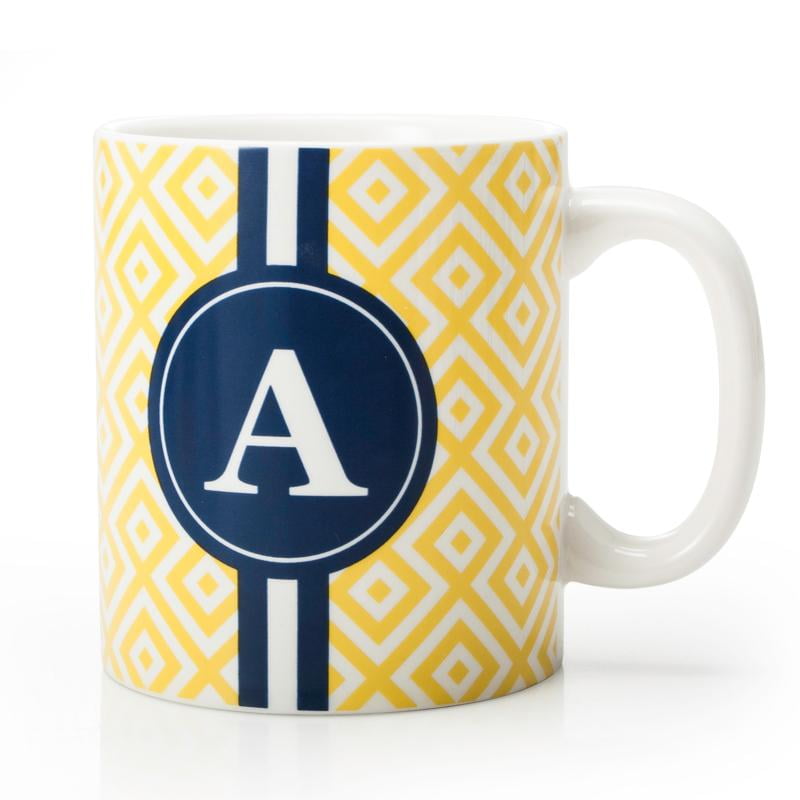 bia cordon bleu monogram coffee mug a yellow