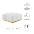 thumbnail image 5 of Modway Conjure Channel Tufted Performance Velvet Ottoman in Gold White, 5 of 5