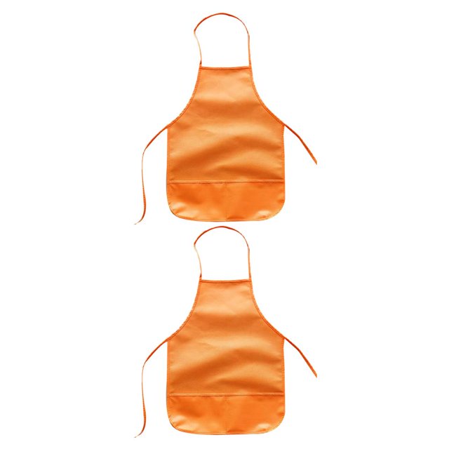 Qarigey Delantal de pintura de artes no tejidas para niños delantales sin mangas de cocina reutilizables baberos accesorios decorativos Festival naranja Type1 NO1 Qarigey CBP081612