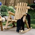 thumbnail image 4 of Lakeland Mills Country Cedar Log Wood Outdoor Porch Rocking Chair, Natural, 4 of 4