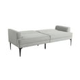 thumbnail image 5 of Serta Princeton Modern Convertible Sofa with Full Size Sleeper, Light Gray Chenille Fabric, 5 of 13