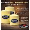 thumbnail image 5 of Horse Tack Grooming Leg Protection Polo Wrap Set of 4 Soft Fleece Yellow 95R09YL, 5 of 5