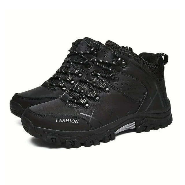 Mepaouo Bottes de Randonnée Imperméables pour Hommes en Cuir Suédé, Extérieur, Mi-Hautes, Bottillons à la Cheville, Chaussures de Randonnée Respirantes