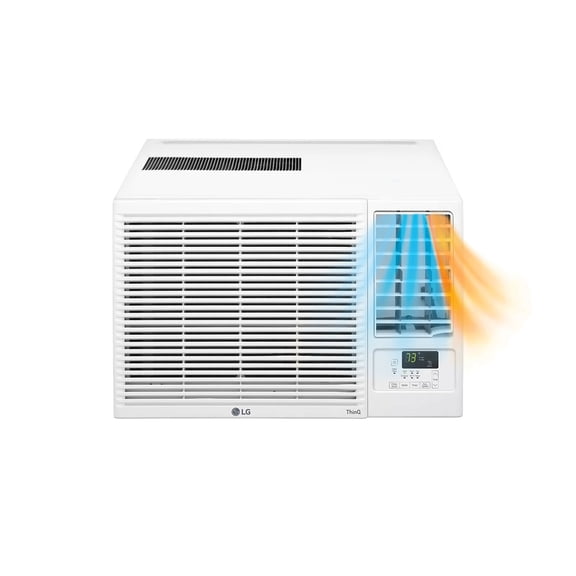 LG 18,000 BTU 230V Window-Mounted Air Conditioner with 12,000 BTU Supplemental Heat Function, LW1823HR