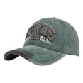 thumbnail image 4 of AJGRHE Distressed Baseball Cap With 3D Embroidery Detailing Unique Casual Style Green One Size, 4 of 4