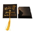 thumbnail image 2 of Graduation Cap Candy Box Black Squares Favors Box With Tassel For Grad Party Decoration Treat Holders, 2 of 6