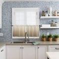 thumbnail image 6 of Half Window Curtain 36 Inches Long, Brown Beige Window Treatment Curtain Drapes, Gradient Monochrome Modern Country Small Tier Curtains for Bathroom Over Sink, 27.5"x36", 2 Panels, 6 of 7
