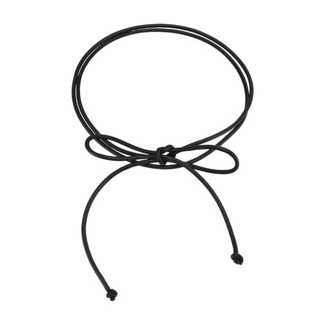 Cinturón de festival elegante de 1 pieza de Unique Bargains, cordón de cuero puro con nudo ajustable para mujeres en negro