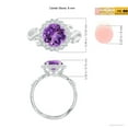 thumbnail image 5 of ANGARA Natural 1.7 Ct. Amethyst with Diamond Halo Ring in 14K White Gold for Women (Ring Size: 7), 5 of 9
