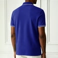 thumbnail image 4 of JULMCOMO Polo Shirts for Men Contrast Trim Collared Short Sleeve Summer Golf Shirts Slim Fit Comfy Soft Business Casual Men Clothing Royal Blue M, 4 of 5