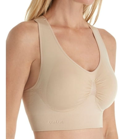 

Women s MeMoi MSM-190 SlimMe Seamless Racerback Sports Bra (Nude Q2)