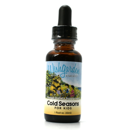 WishGarden Herbal Remedies WishGarden Herbs — Cold Seasons for Kids Herbal Formula — Gluten Free — 1 oz Dropper (Best Remedy For Bv)