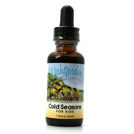 Ayurvedic Herbal Remedies - WishGarden Herbal Remedies WishGarden Herbs — Cold Seasons for Kids Herbal Formula — Gluten Free — 1 oz Dropper Top