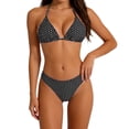 thumbnail image 3 of Halter Bikini Sets for Women 2-Piece Open Back Bathing Suit,Push Up Bra and Seamless Stretch Swimwear Bottom, 3 of 8