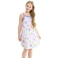 thumbnail image 1 of MIASHUI Robe Sans Manches Décontractée pour Filles Robe d'Été Princesse pour Enfants, Violet Clair, 6-7 Ans, 1 of 2