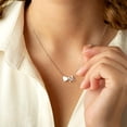 thumbnail image 5 of Turandoss 14K White Gold Plated Dainty Heart Necklace for Women Bubble Tiny Initial A-Z Jewelry Trend Personalized Birthday Gifts for Women Teen Girls, 5 of 9