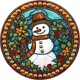 thumbnail image 1 of Kit Con Forma Especial Parcial 5D DIY Muñeco Nieve Navidad 30x30cm, 1 of 9