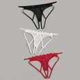 thumbnail image 5 of Brilliant Assurance Underwear for Women 3PCS Sexy Lingerie Lace Open Thong Panties G-Pants Lingerie Underwear Clearance Clothes under $5.00, 5 of 7