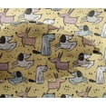 thumbnail image 5 of oneOone Viscose Chiffon Medium Yellow Fabric Dog Quilting Supplies Print Sewing Fabric By The Yard 42 Inch Wide, 5 of 6