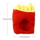 thumbnail image 2 of EeaseMX 1 gorro de peluche con diseño de papas fritas para fiesta, adorable tocado decorativo (rojo), 2 of 7