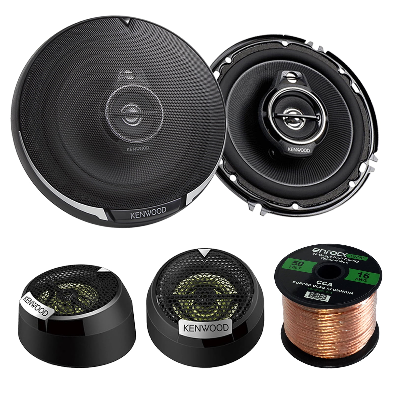 2 Pairs Car Speaker Package Of 2x Kenwood KFC1695PS 6-1/2" 3-way 320