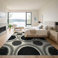 thumbnail image 3 of ODIKA 9'x12' Washable Area Rug Non-Shedding, Easy Care Centerpiece Motifs Inspired Abstract Patchwork Cow Snack Spotted Playful for Master Suite, California King, Under Bed, 3 of 7