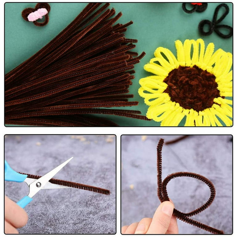 150 Pcs Dark Brown Pipe Cleaners Chenille Stem,Pipe Cleaners, DIY Craft for  Creative Handmade DIY Art Craft and Crafts Project Decoration Supplies 