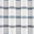 thumbnail image 4 of Lush Décor Stripe Woven Textured Yarn Dyed Eco-Friendly Recycled Blue/White Cotton Shower Curtain, 72" x 72", 4 of 9
