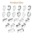 thumbnail image 5 of Designice 40Pcs Nose Rings Multi Shape Nose Studs Surgical Steel Nose Piercings Women Men, 5 of 8