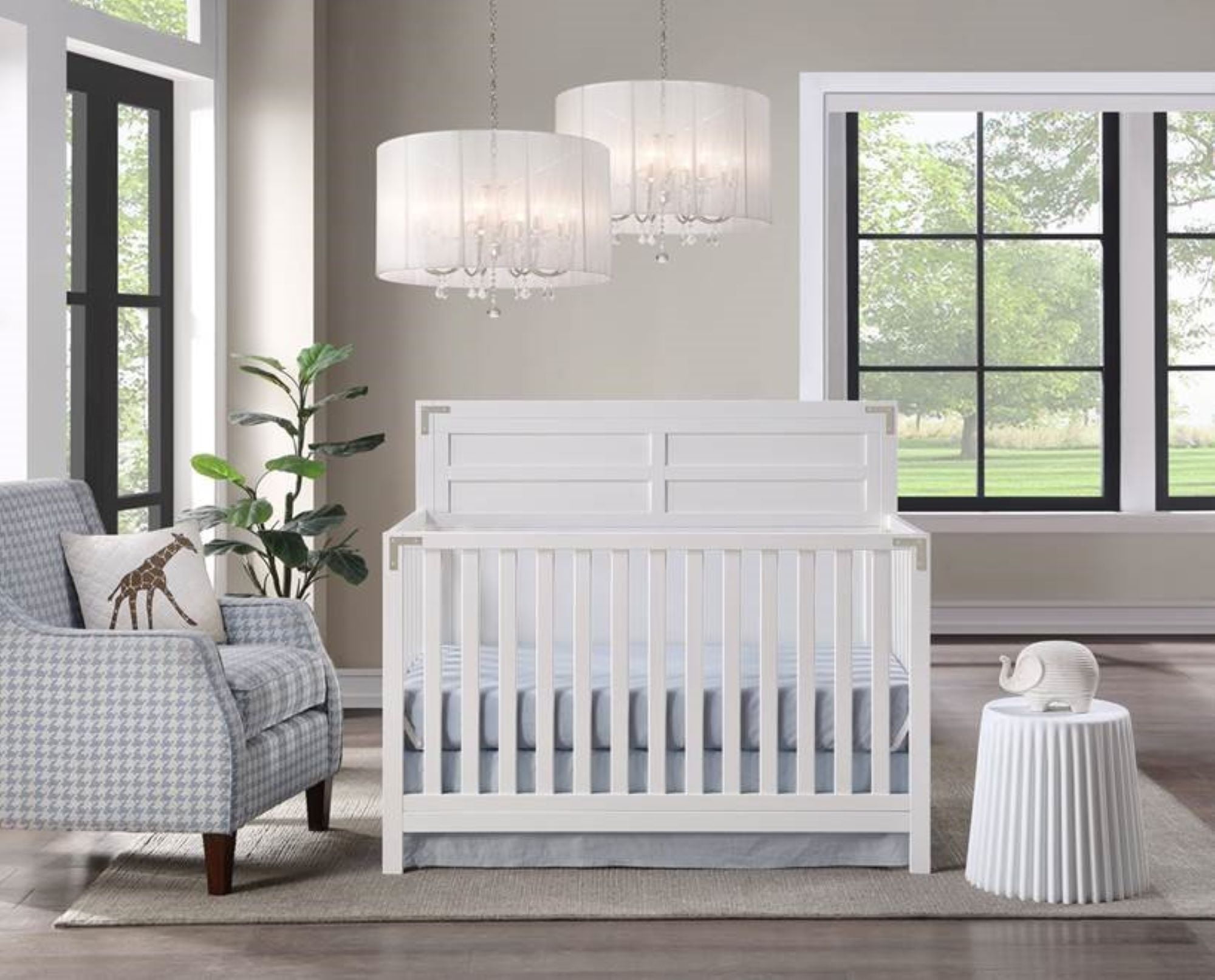 Ti Amo Mila 4-in-1 Convertible Infant Crib, Snow White