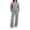 Gray, variant on vdgthytj Sweatsuits Women 2 Piece Outfit Long Sleeve V-Neck Tops Drawstring Wide Leg Pants Fall Winter Athleisure Tracksuits(X-Large,White)